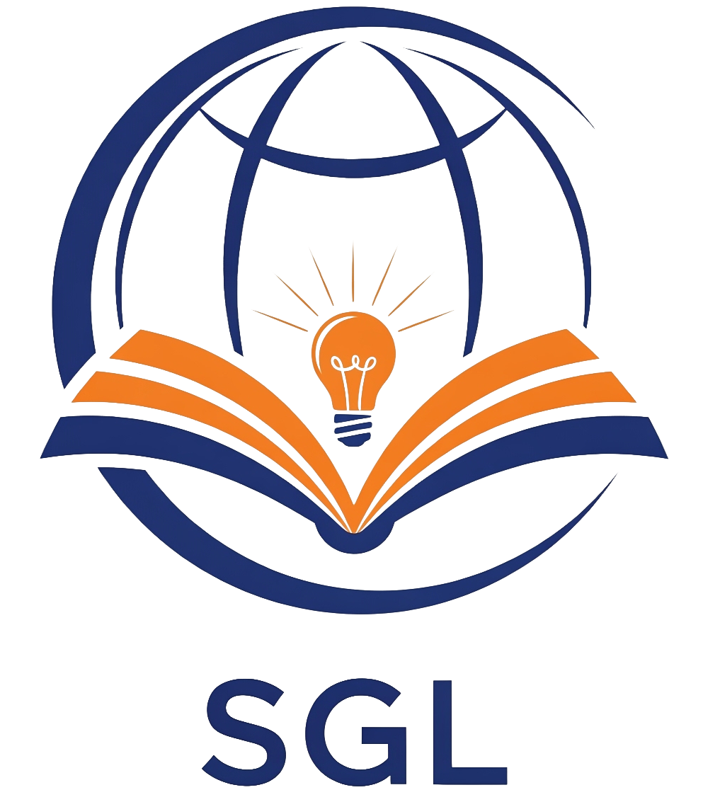 Shubham Global Learning - Academic Excellence Logo with Globe and Rocket